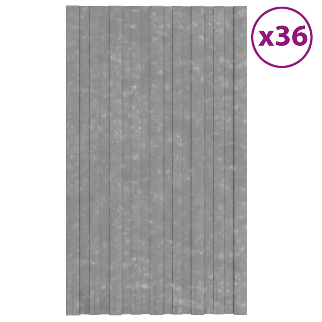 Vetonek Panel para tejado acero galvanizado plata 36 unidades 80x45 cm