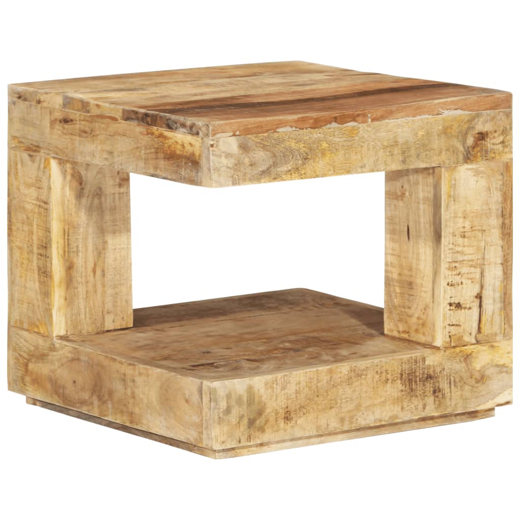 Vetonek Mesa de centro de madera maciza de mango 45x45x40 cm