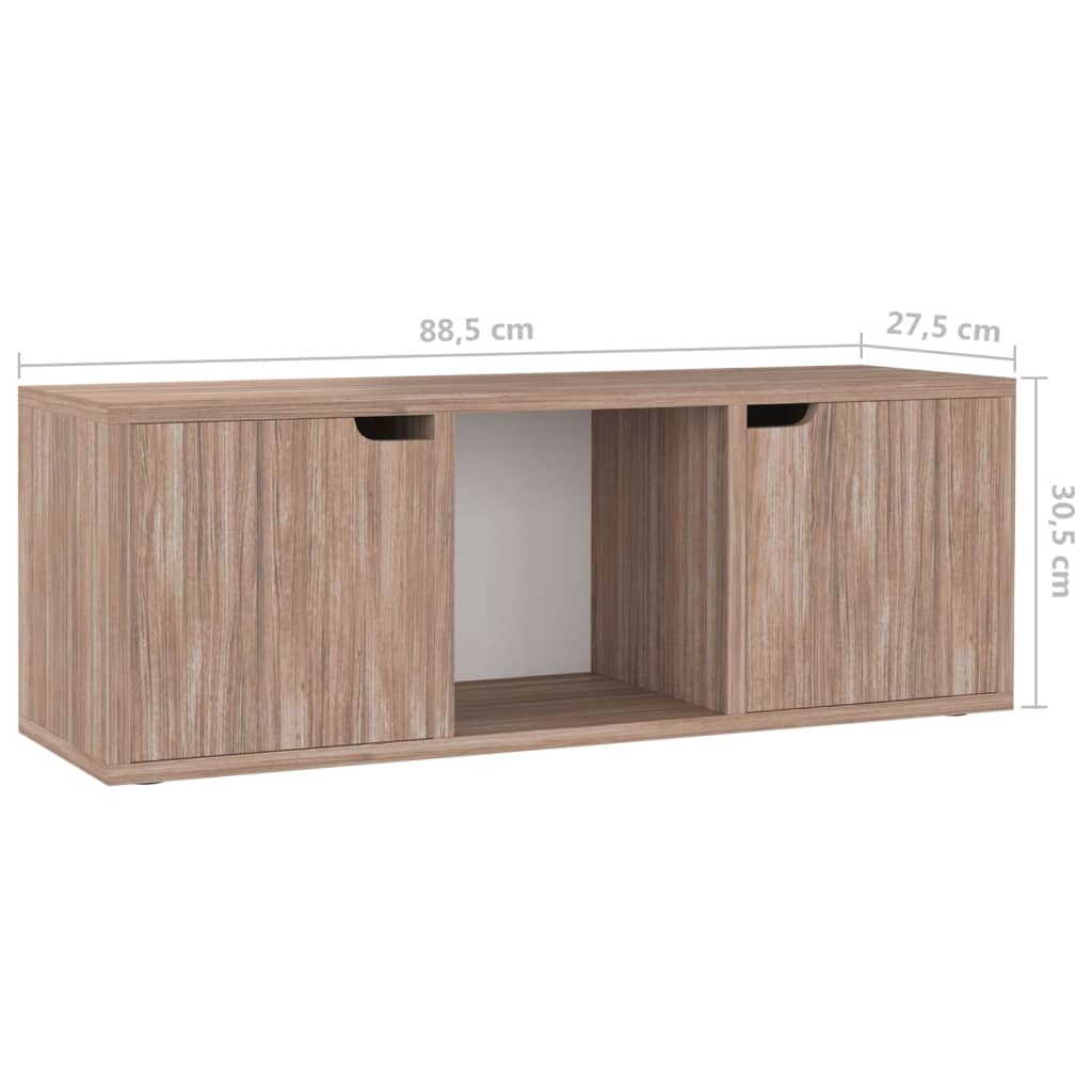 Mueble TV madera de ingeniería roble Nexus 88,5x27,5x30,5 cm vidaXL