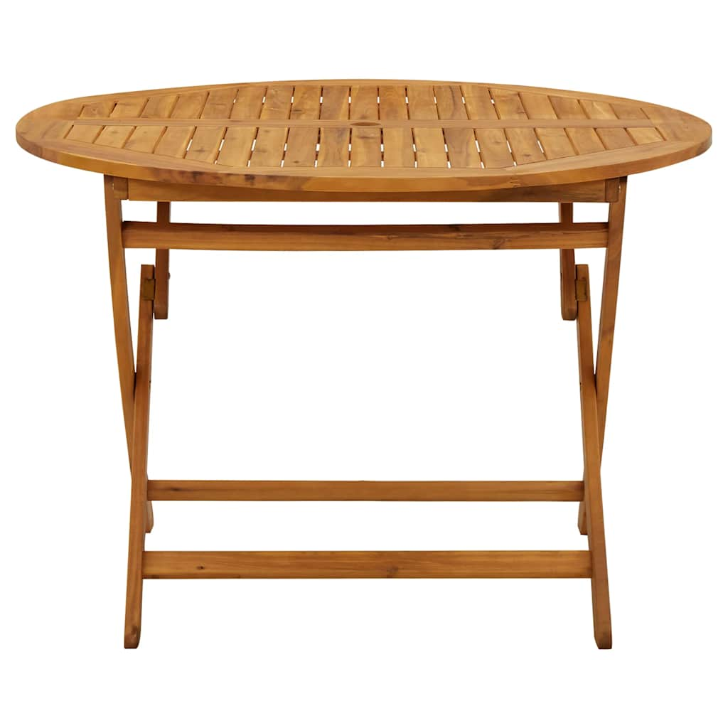 Mesa plegable de jardín de madera maciza de acacia 110 cm - Vetonek