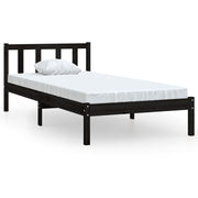Estructura de cama sin colchón madera maciza negro 100x200 cm - Vetonek