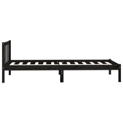 Estructura de cama sin colchón madera maciza negro 100x200 cm - Vetonek