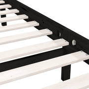 Estructura de cama sin colchón madera maciza negro 100x200 cm - Vetonek