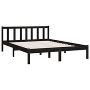 Estructura de cama sin colchón madera maciza negro 120x200 cm - Vetonek