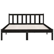 Estructura de cama sin colchón madera maciza negro 120x200 cm - Vetonek