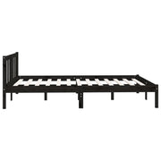 Estructura de cama sin colchón madera maciza negro 120x200 cm - Vetonek
