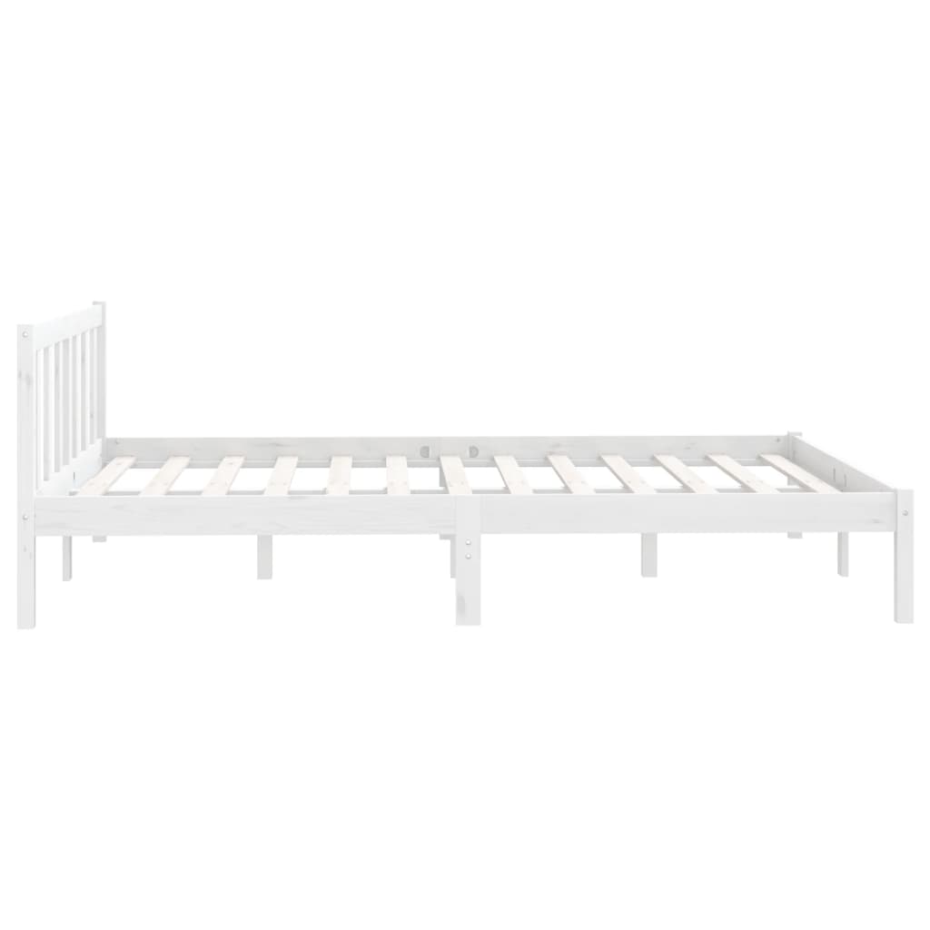 Estructura de cama sin colchón madera maciza blanco 160x200 cm vidaXL