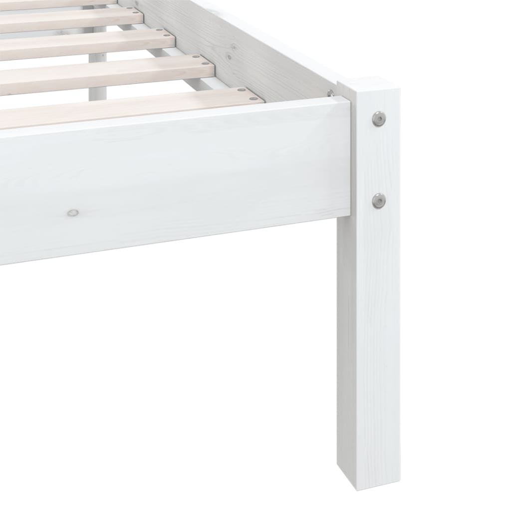 Estructura de cama sin colchón madera maciza blanco 160x200 cm vidaXL