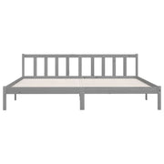 Estructura de cama sin colchón madera maciza gris 200x200 cm - Vetonek