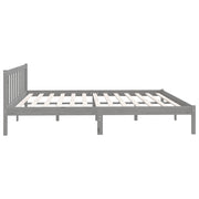 Estructura de cama sin colchón madera maciza gris 200x200 cm - Vetonek