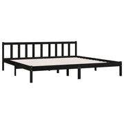 Estructura de cama sin colchón madera maciza negro 200x200 cm v1832 - Vetonek