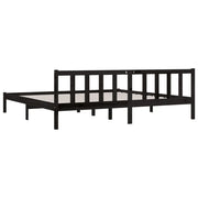 Estructura de cama sin colchón madera maciza negro 200x200 cm v1832 - Vetonek