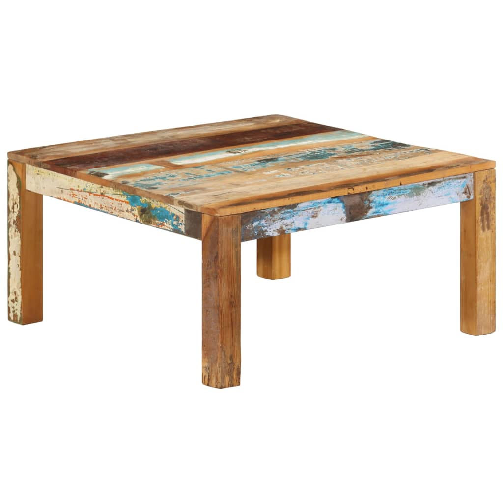 Mesa de centro de madera maciza reciclada 80x80x40 cm vidaXL