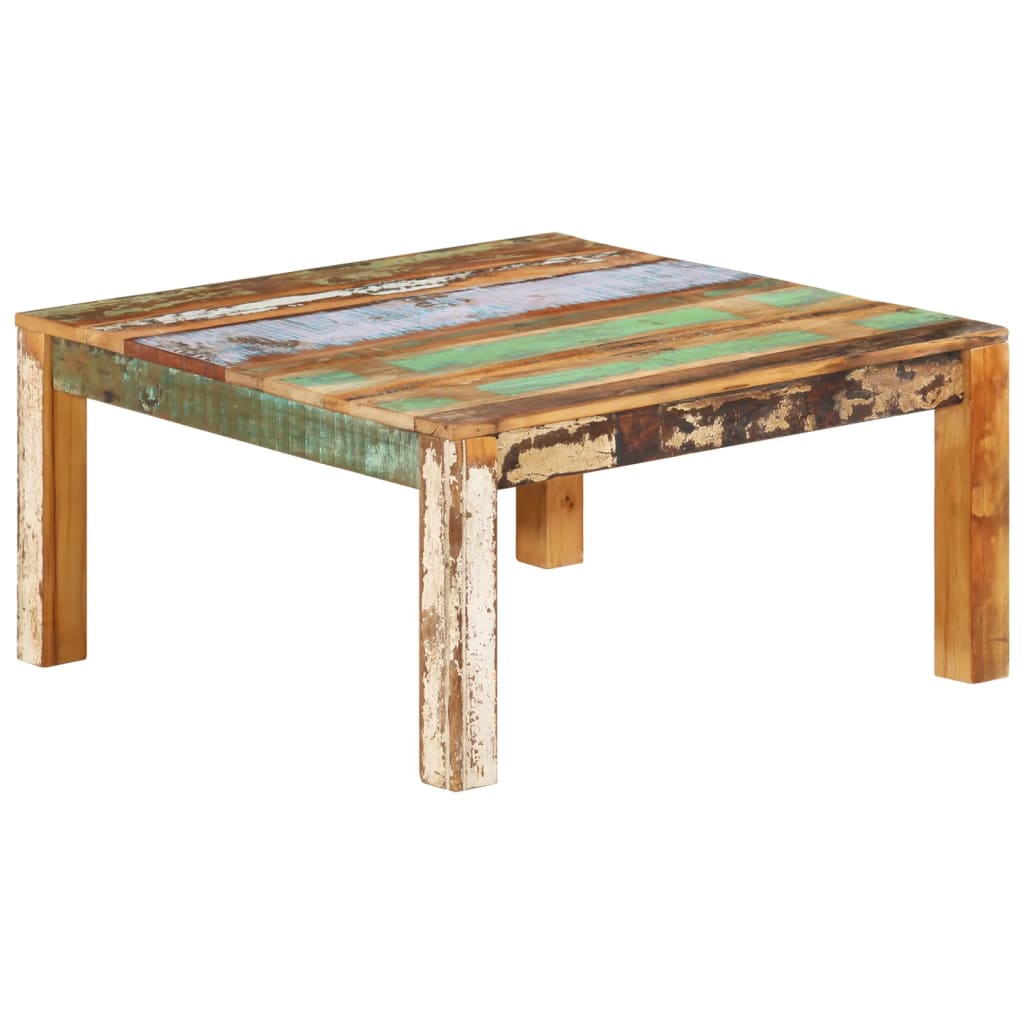 Mesa de centro de madera maciza reciclada 80x80x40 cm vidaXL