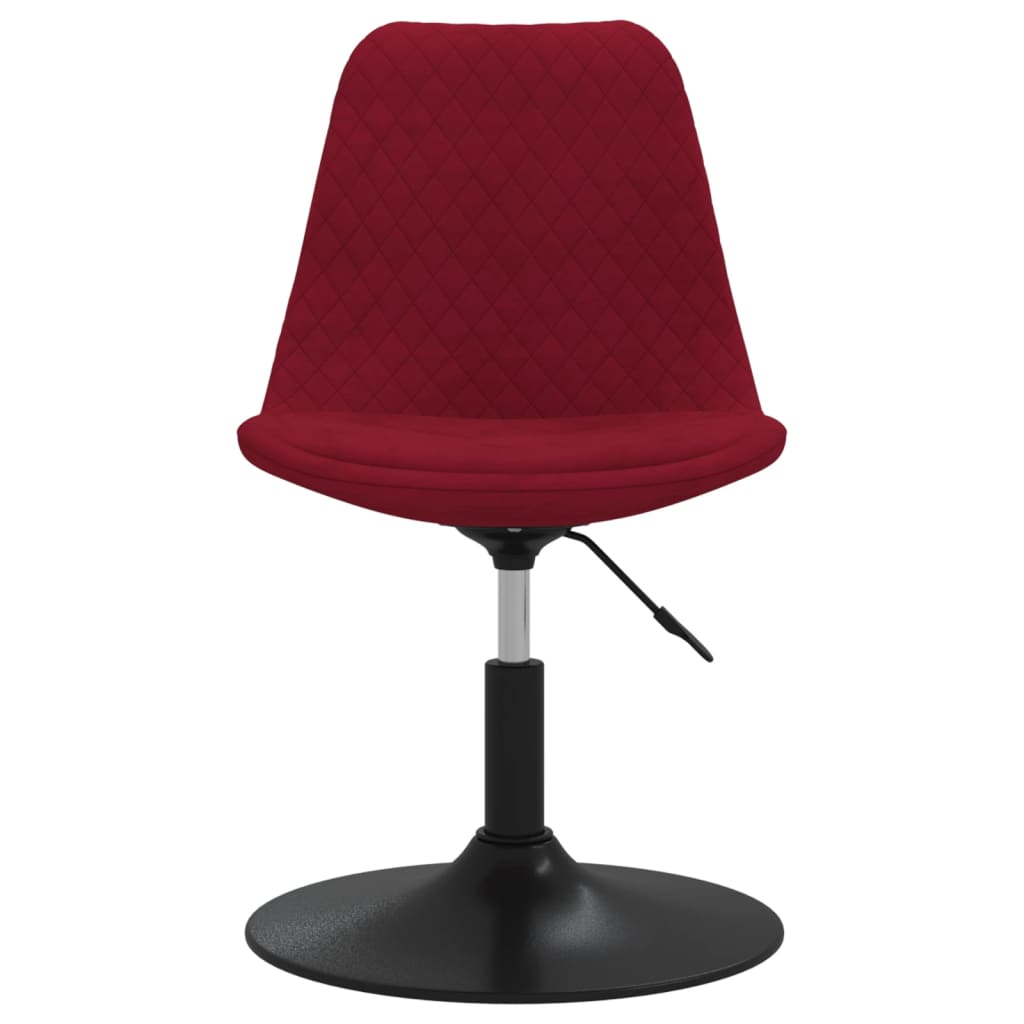 Sillas de comedor giratorias 4 unidades terciopelo rojo tinto vidaXL