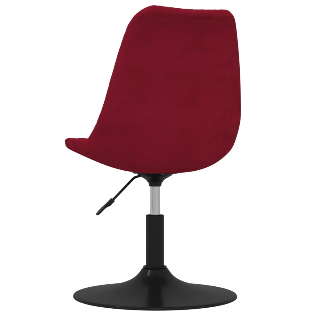 Sillas de comedor giratorias 4 unidades terciopelo rojo tinto vidaXL