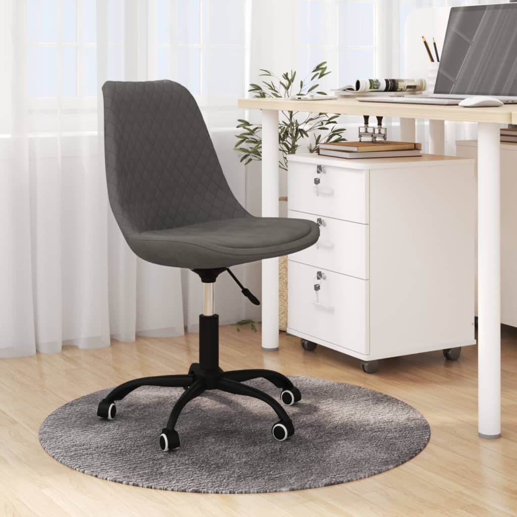 Vetonek Silla de oficina giratoria tela gris oscuro