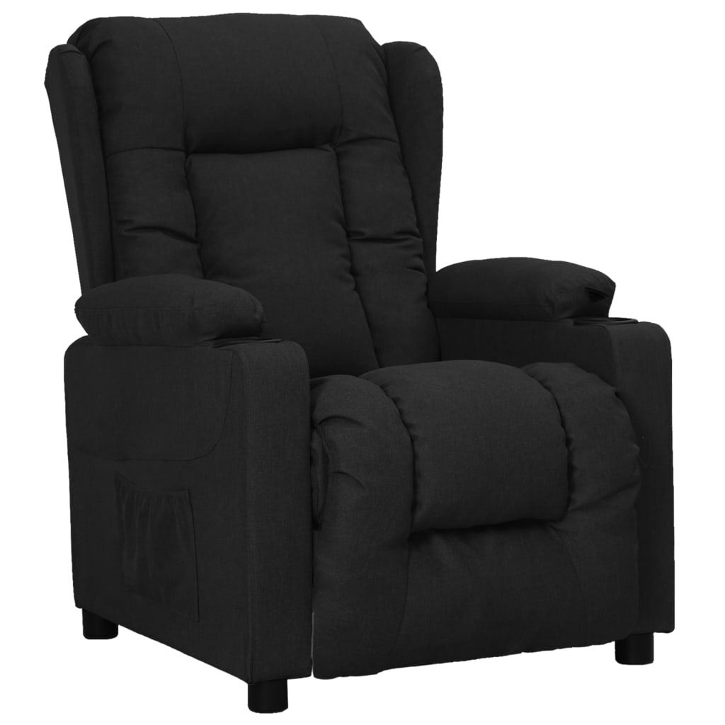 Vetonek Sillón reclinable de tela negro