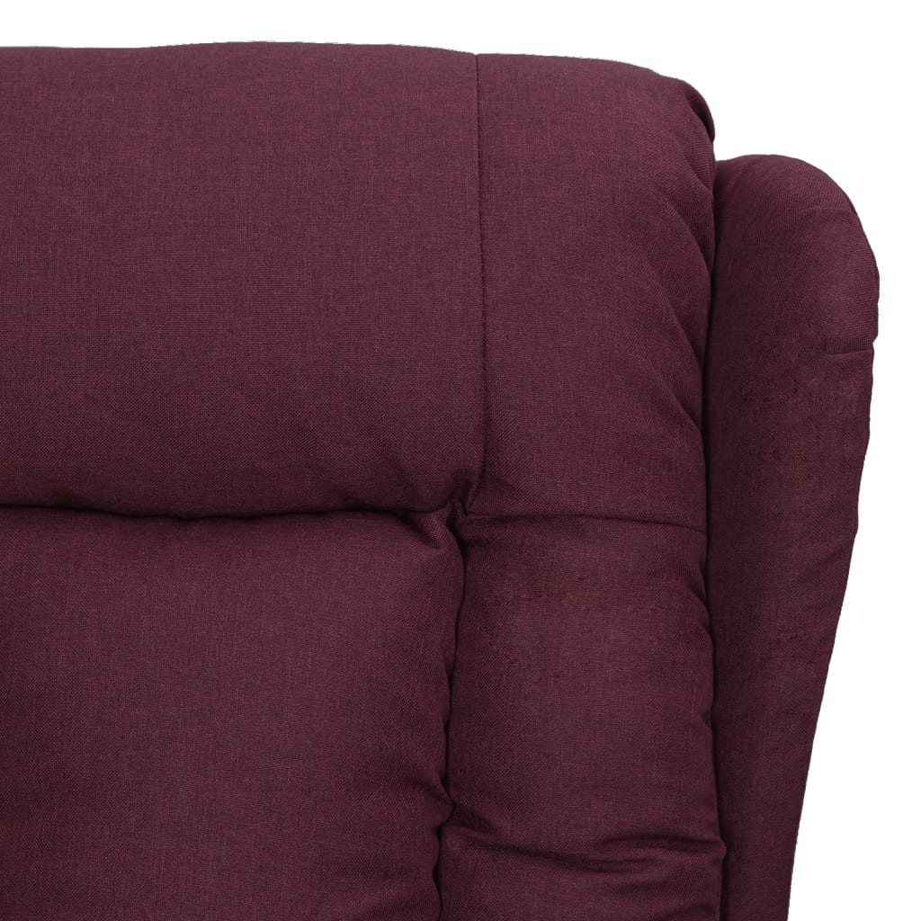 Sillón reclinable de tela morado vidaXL