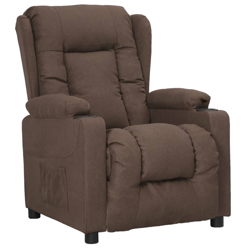 Vetonek Sillón reclinable de tela gris taupe