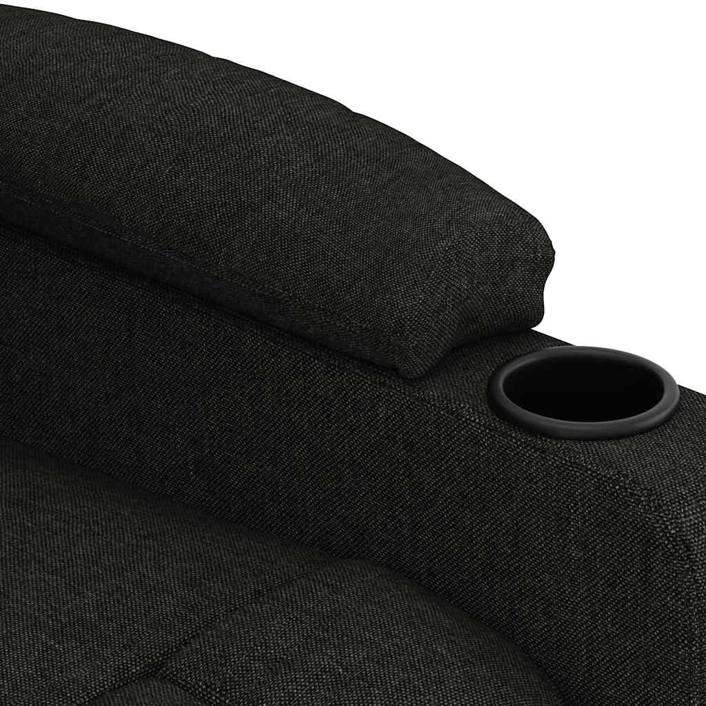 Sillón de masaje de tela negro vidaXL