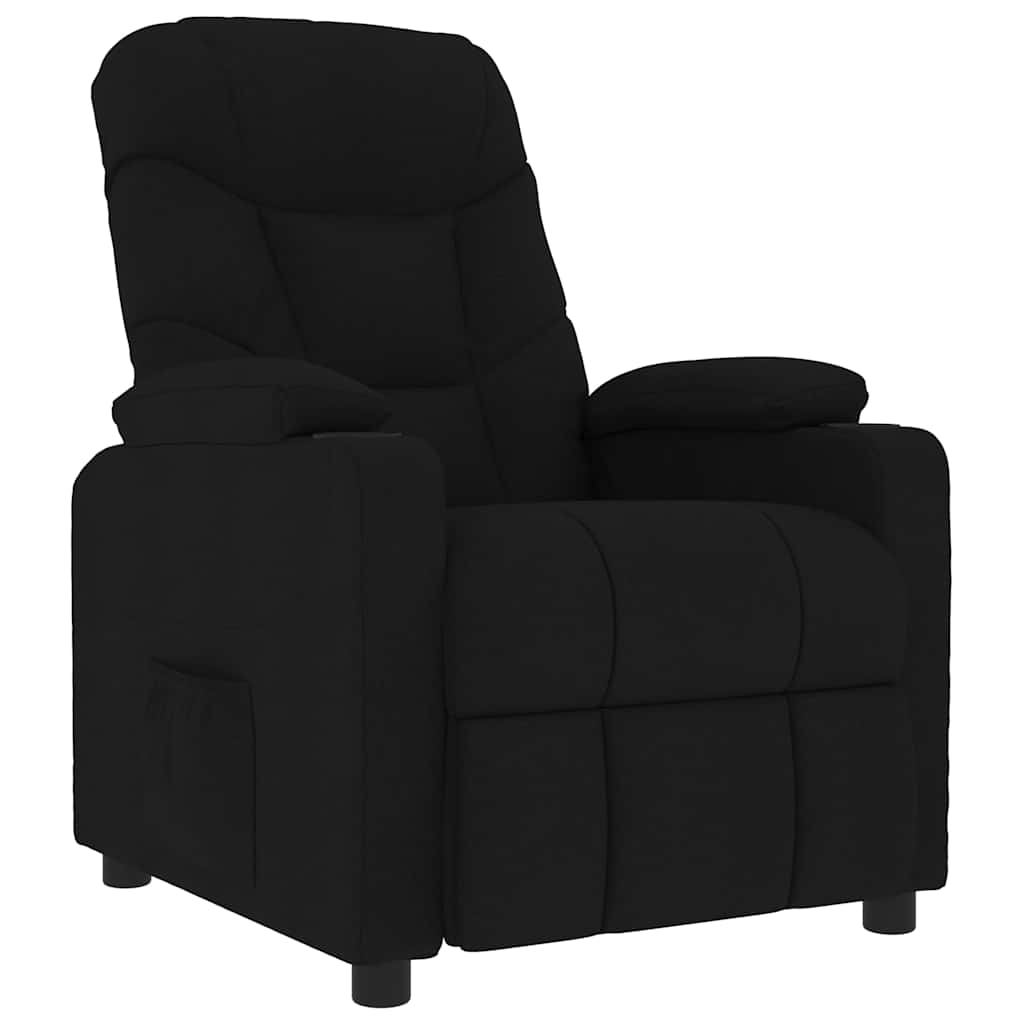 Vetonek Sillón de masaje de tela negro