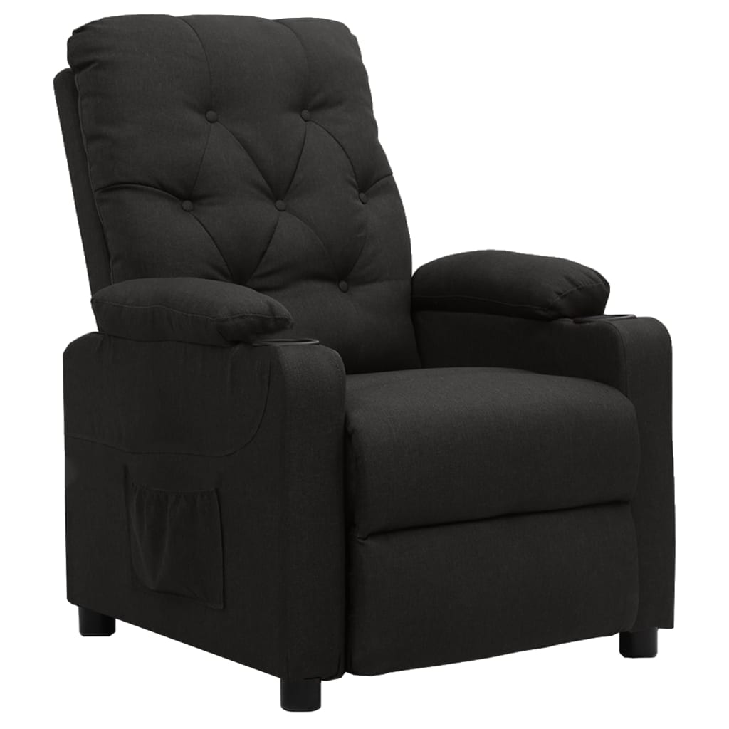 Vetonek Sillón reclinable de tela negro