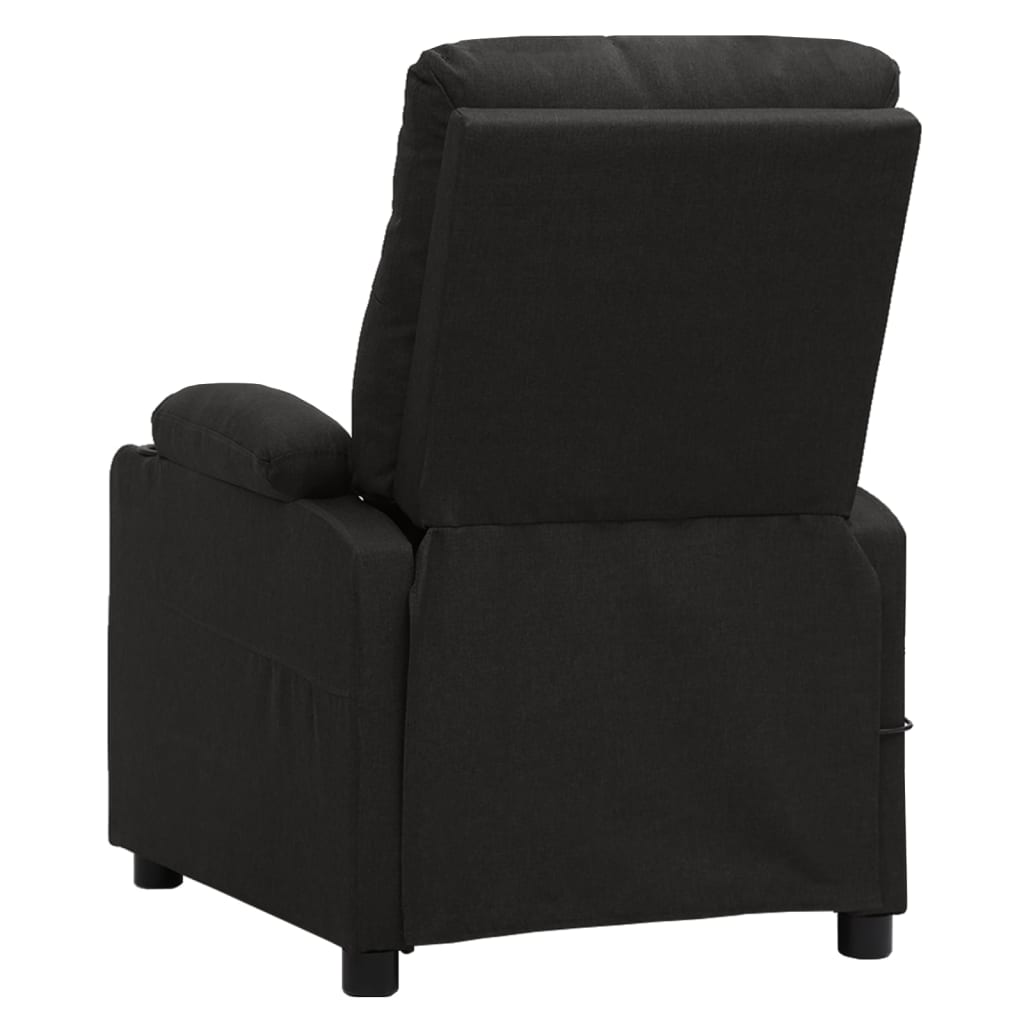 Sillón reclinable de tela negro vidaXL