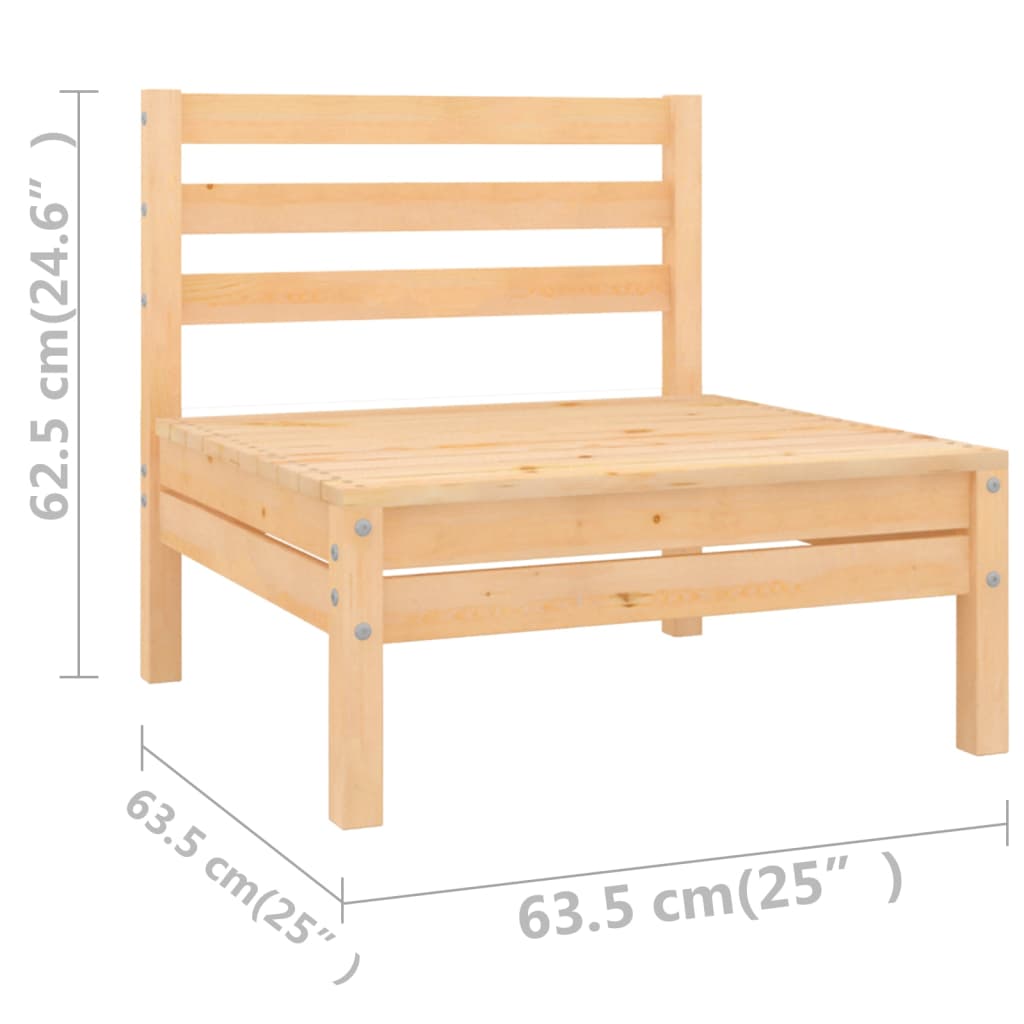 Garden furniture game 6 pieces solid pine wood