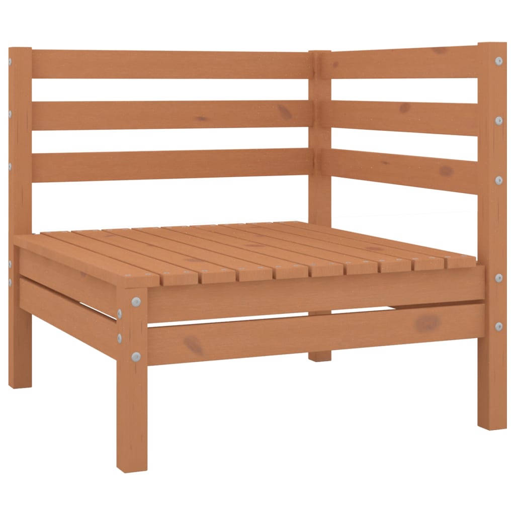 Set de muebles de jardín 9 pzas madera maciza pino marrón miel vidaXL