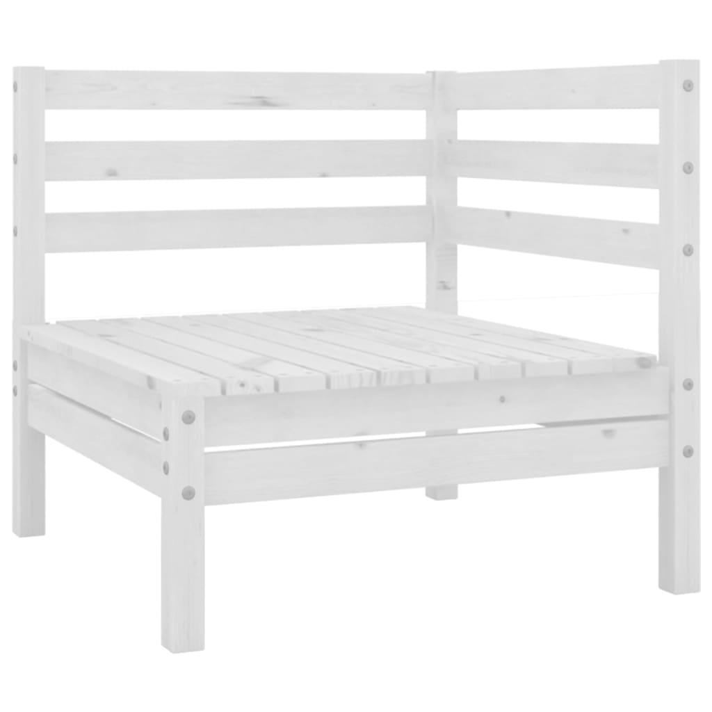 Ensemble de meubles de jardin 8 pièces Maciza Wood Blanc Pine