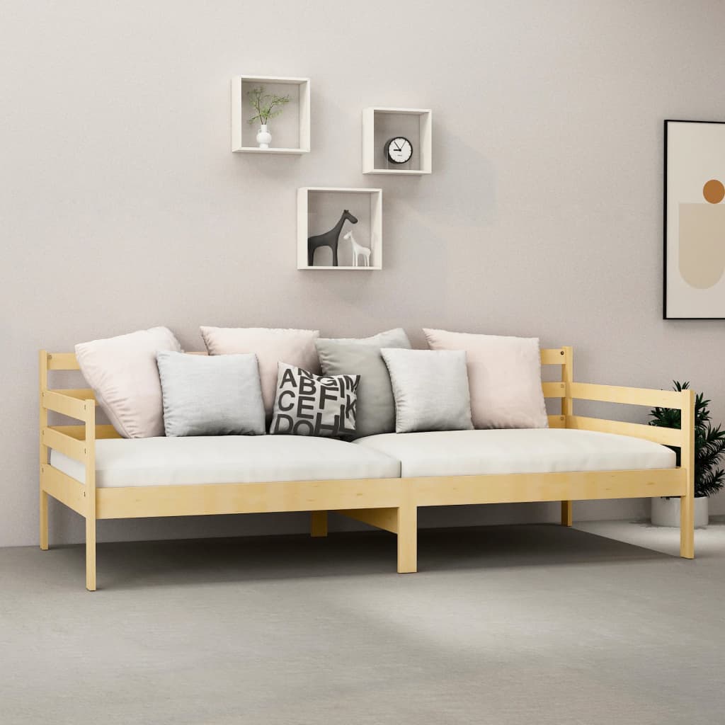 Sofa Bett mit massivem Kiefernholz 90x200 cm