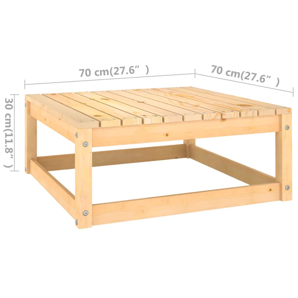 Juego de muebles de jardín 6 pzas y cojines madera maciza pino - Vetonek