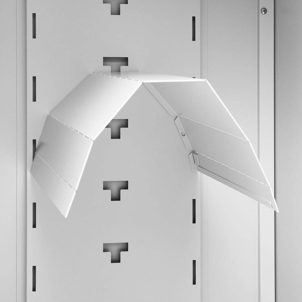 Saddle cabinet light gray steel 53x53x140 cm v9355 - Vetonek