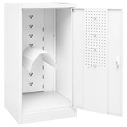 Saddle cabinet white steel 53x53x105 cm V9386 Vetonek