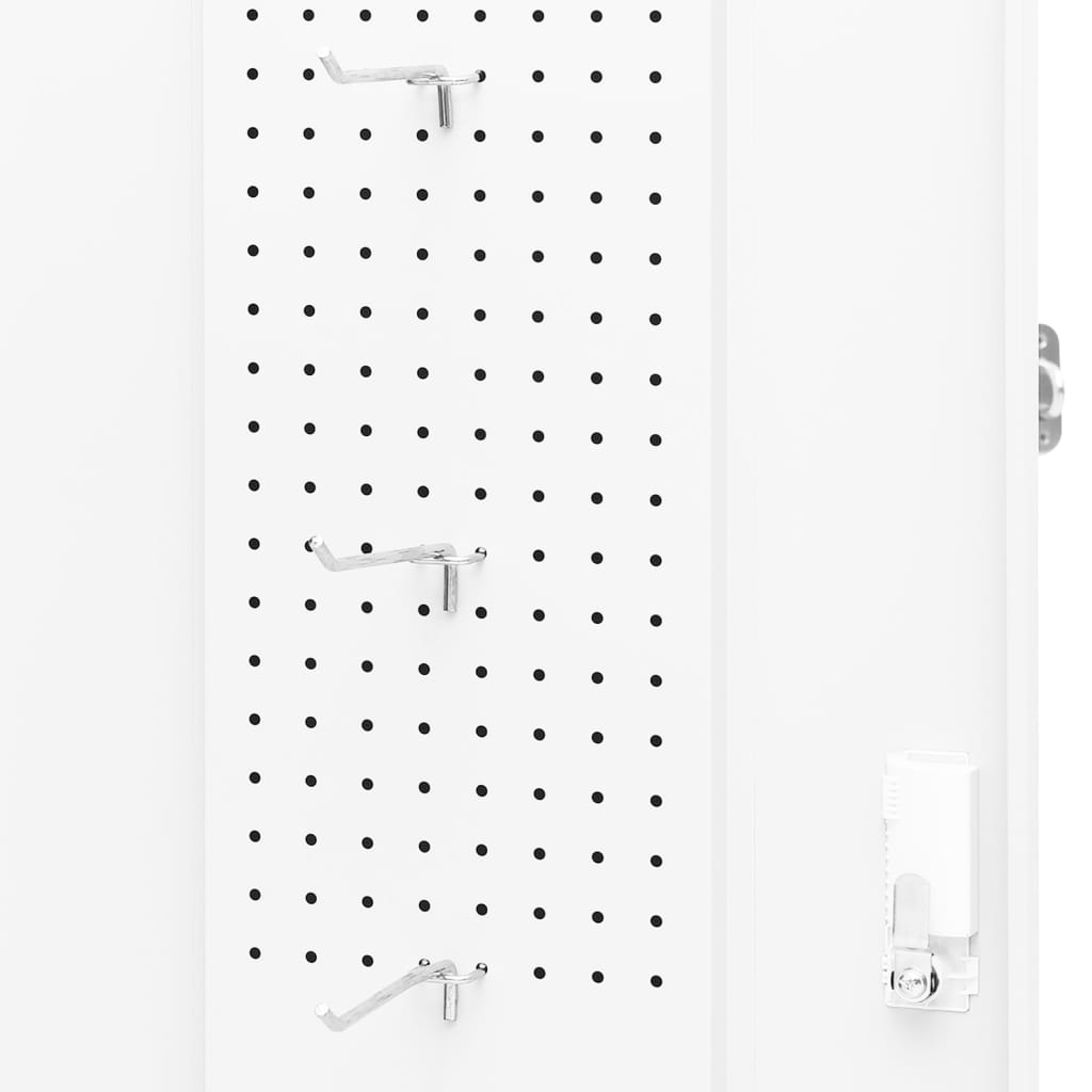 Saddle cabinet white steel 53x53x105 cm V9386 Vetonek