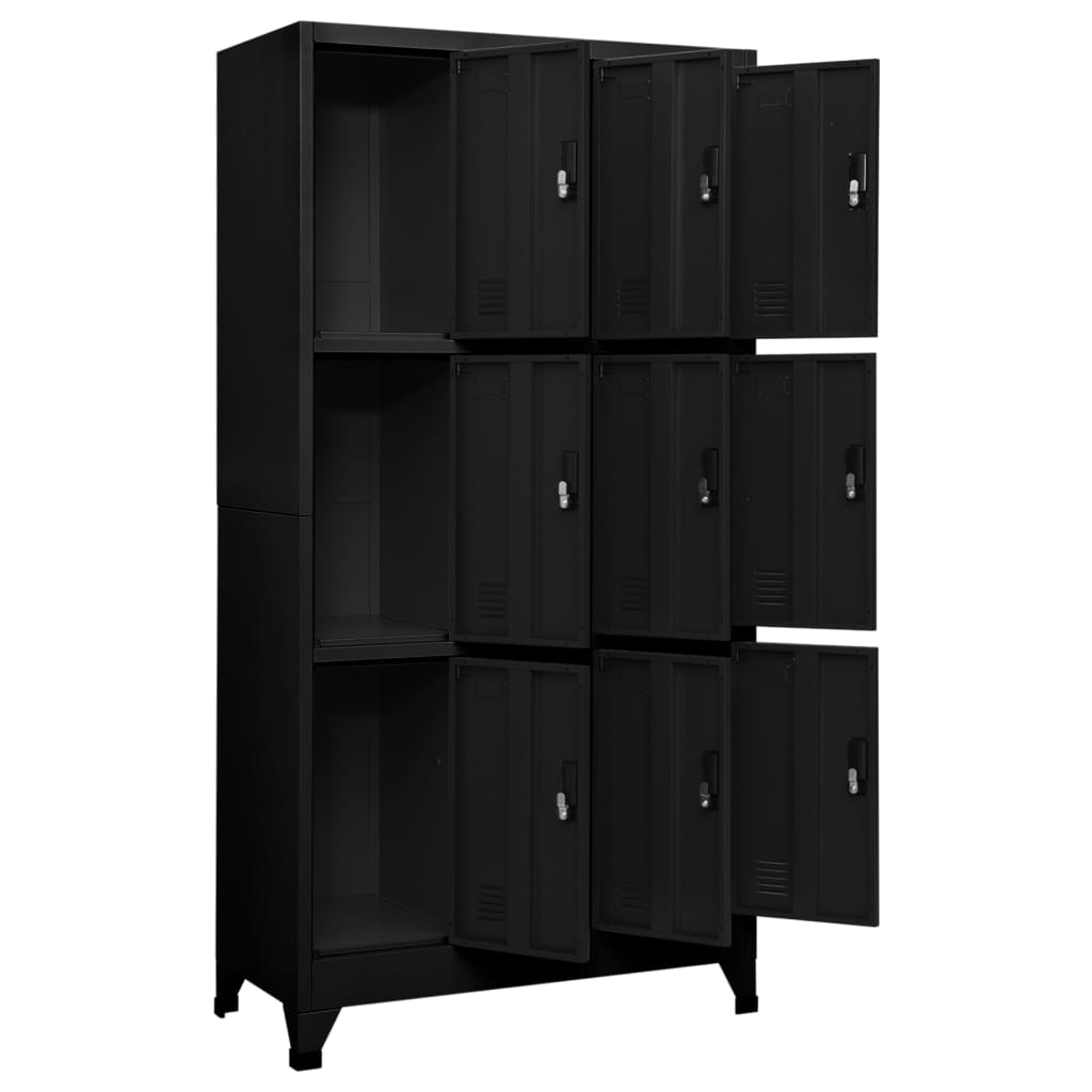 Box Office in acciaio nero 90x45x180 cm