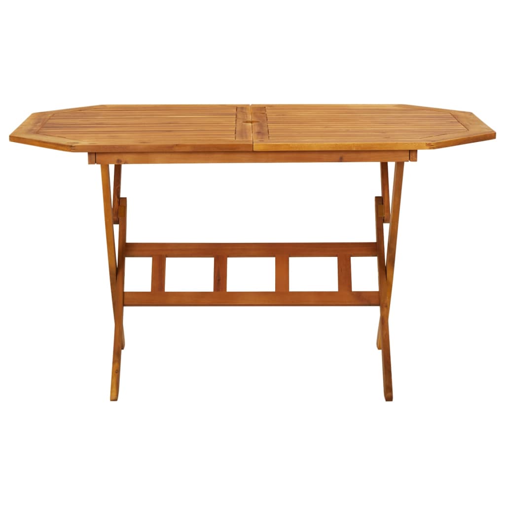 Set de comedor de jardín 7 piezas madera maciza de acacia vidaXL