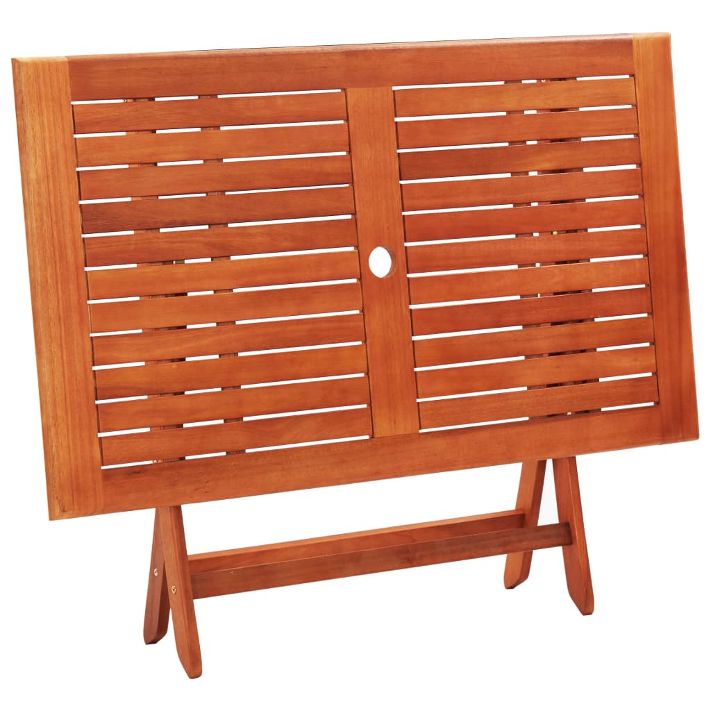 Set de comedor de jardín plegable 5 pzas madera eucalipto vidaXL