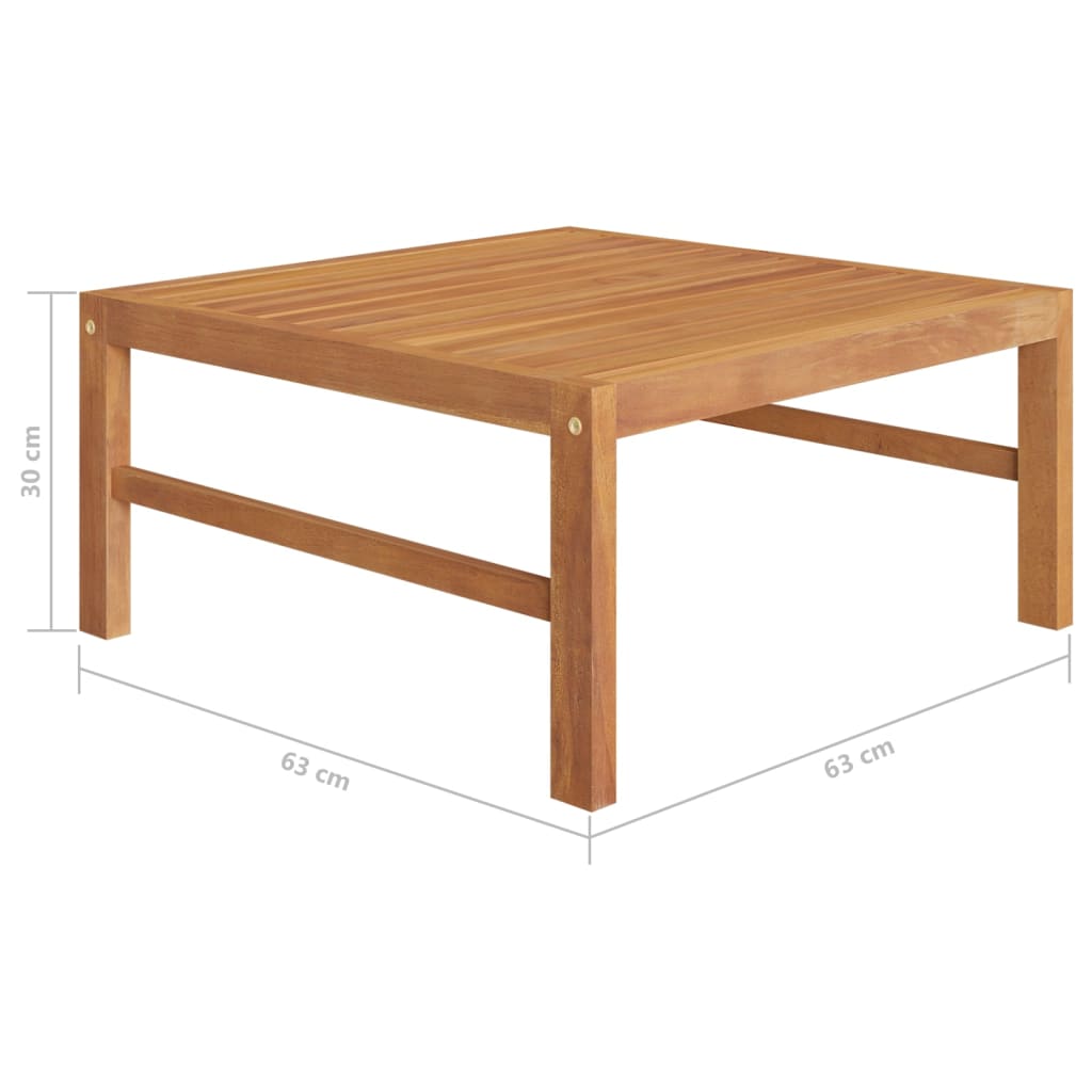 Set de muebles de jardín 7 pzas madera de teca y cojines crema vidaXL