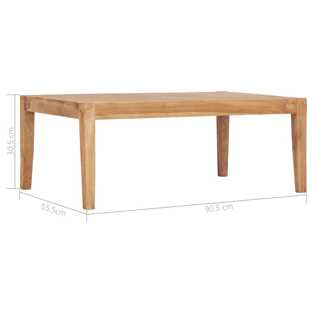 Set de muebles de jardín 3 pzas con cojines madera de teca vidaXL