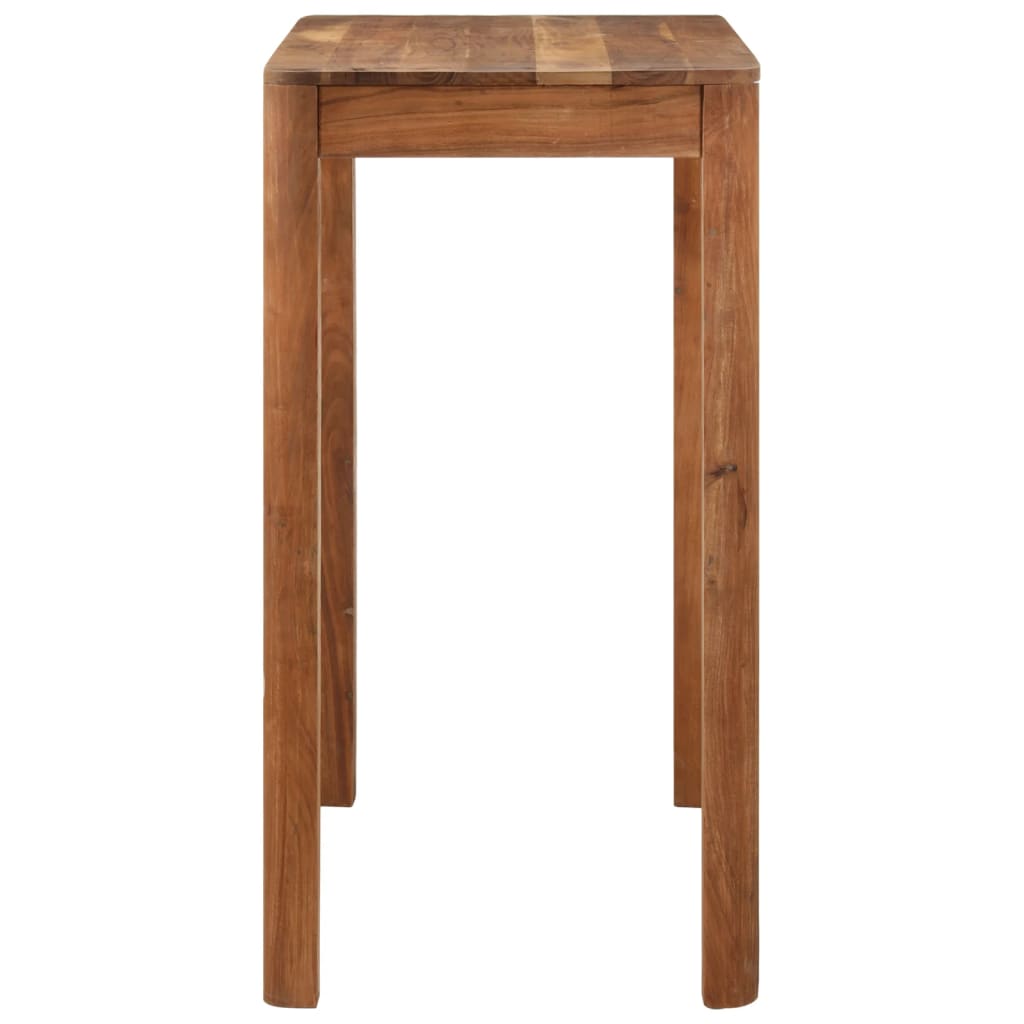 High kitchen table acacia finished honey 110x55x106 cm