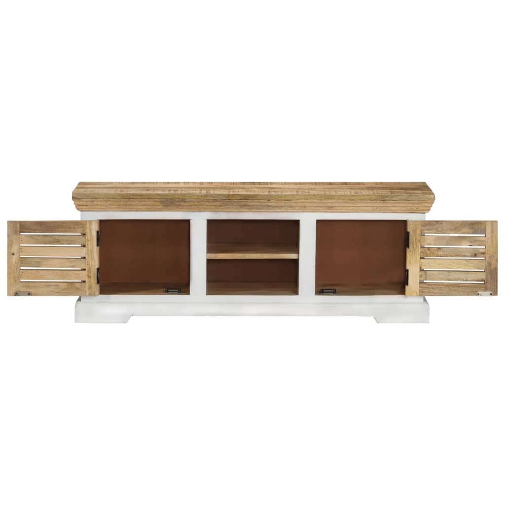 Mueble de TV madera maciza de mango 110x30x40 cm