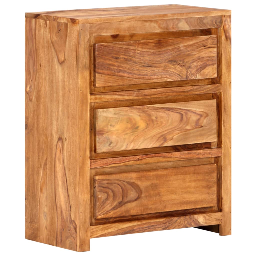 Cómoda de madera maciza de acacia 60x33x75 cm v5759 Vetonek