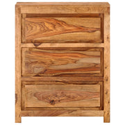 Vetonek Cómoda de madera maciza de acacia 60x33x75 cm