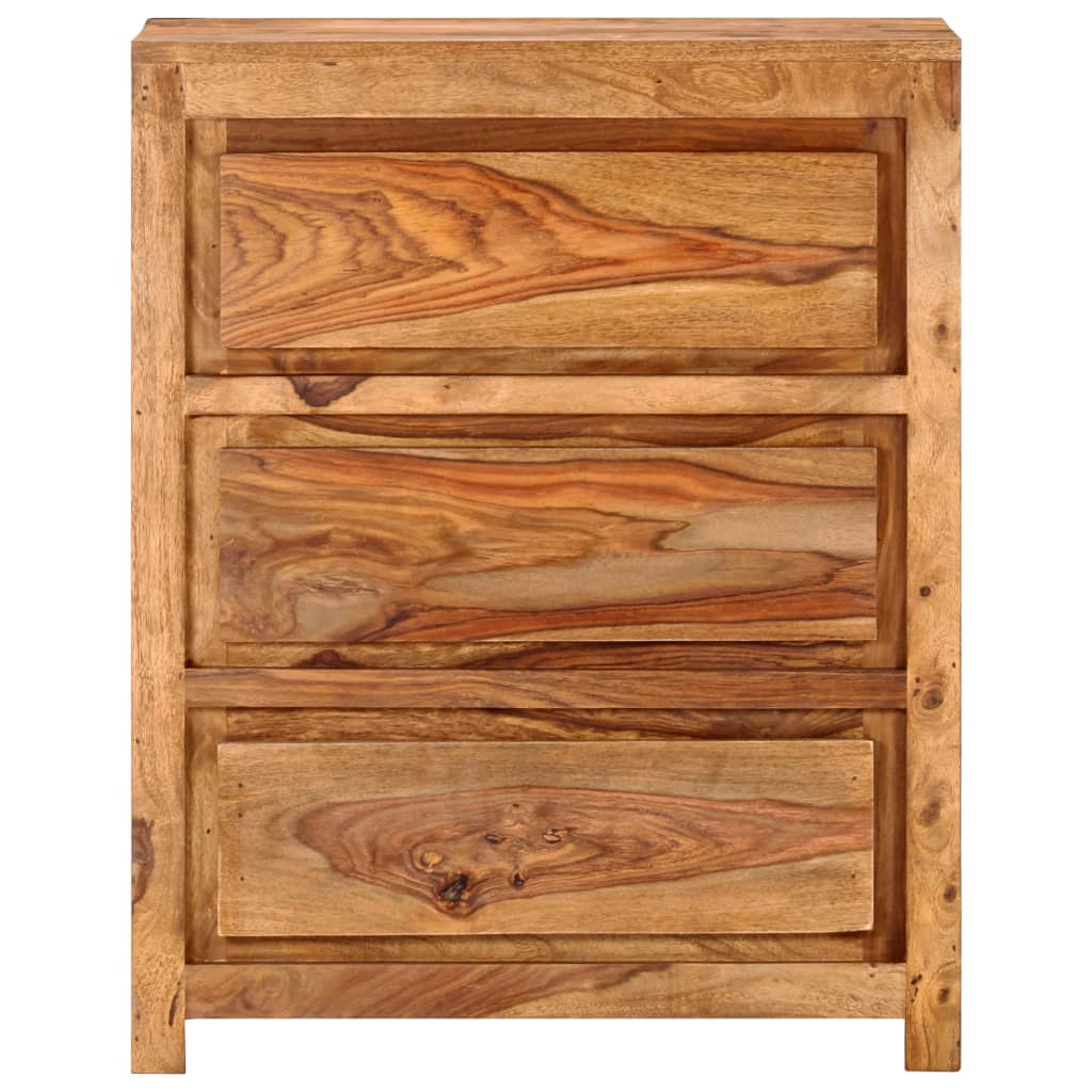 Vetonek Cómoda de madera maciza de acacia 60x33x75 cm