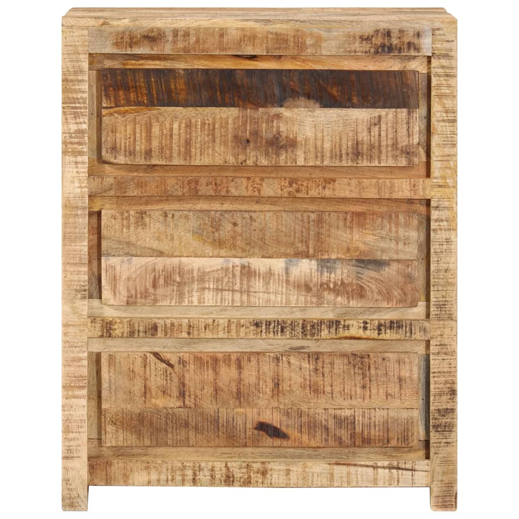 Vetonek Cómoda de madera maciza de mango 60x33x75 cm