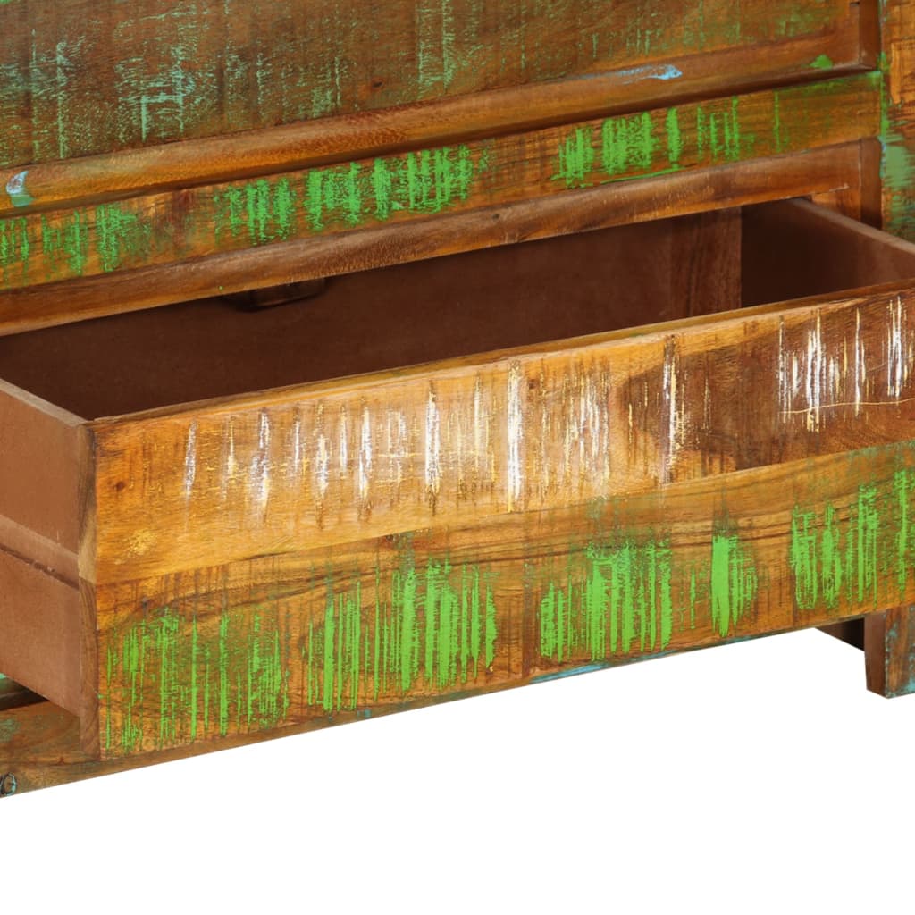 Cómoda de madera maciza reciclada multicolor 60x33x75 cm v5773 - Vetonek