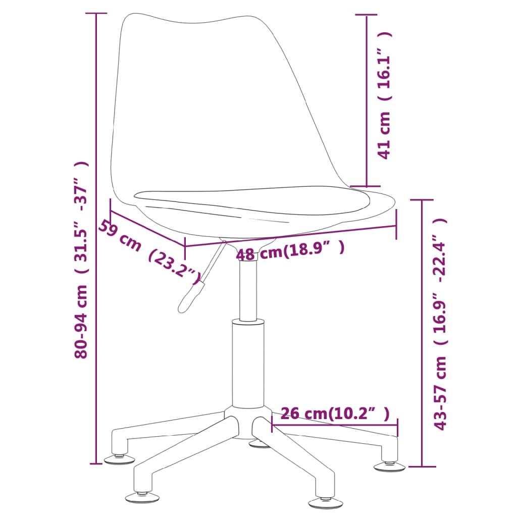 Sillas de comedor giratorias 4 unidades tela azul vidaXL