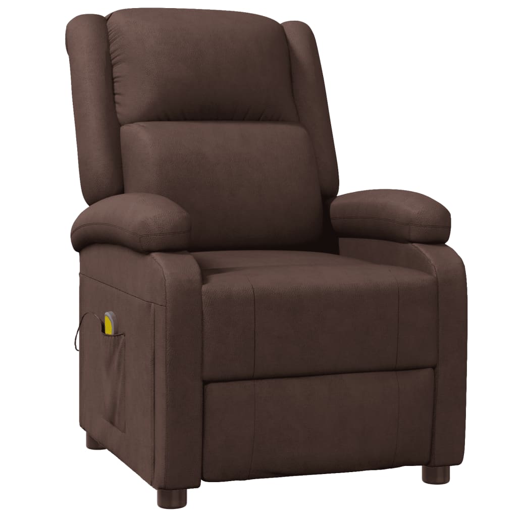 Sillón de masaje cuero sintético marrón V2084 Vetonek